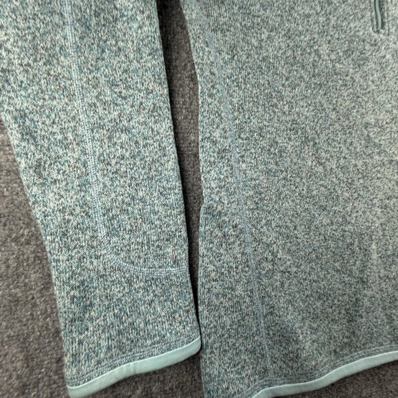 Patagonia Fleece Jacket Women Medium Pullover Blue 1/4 Zip Logo Better Sweater - Picture 10 of 14